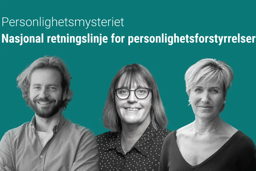 Banner for Personlighetsmysteriet med foto av Kjetil Bremer, Ingeborg Ulltveit-Moe Eikenæs og Karin Irene Gravbrøt