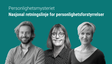 Banner for Personlighetsmysteriet med foto av Kjetil Bremer, Ingeborg Ulltveit-Moe Eikenæs og Karin Irene Gravbrøt