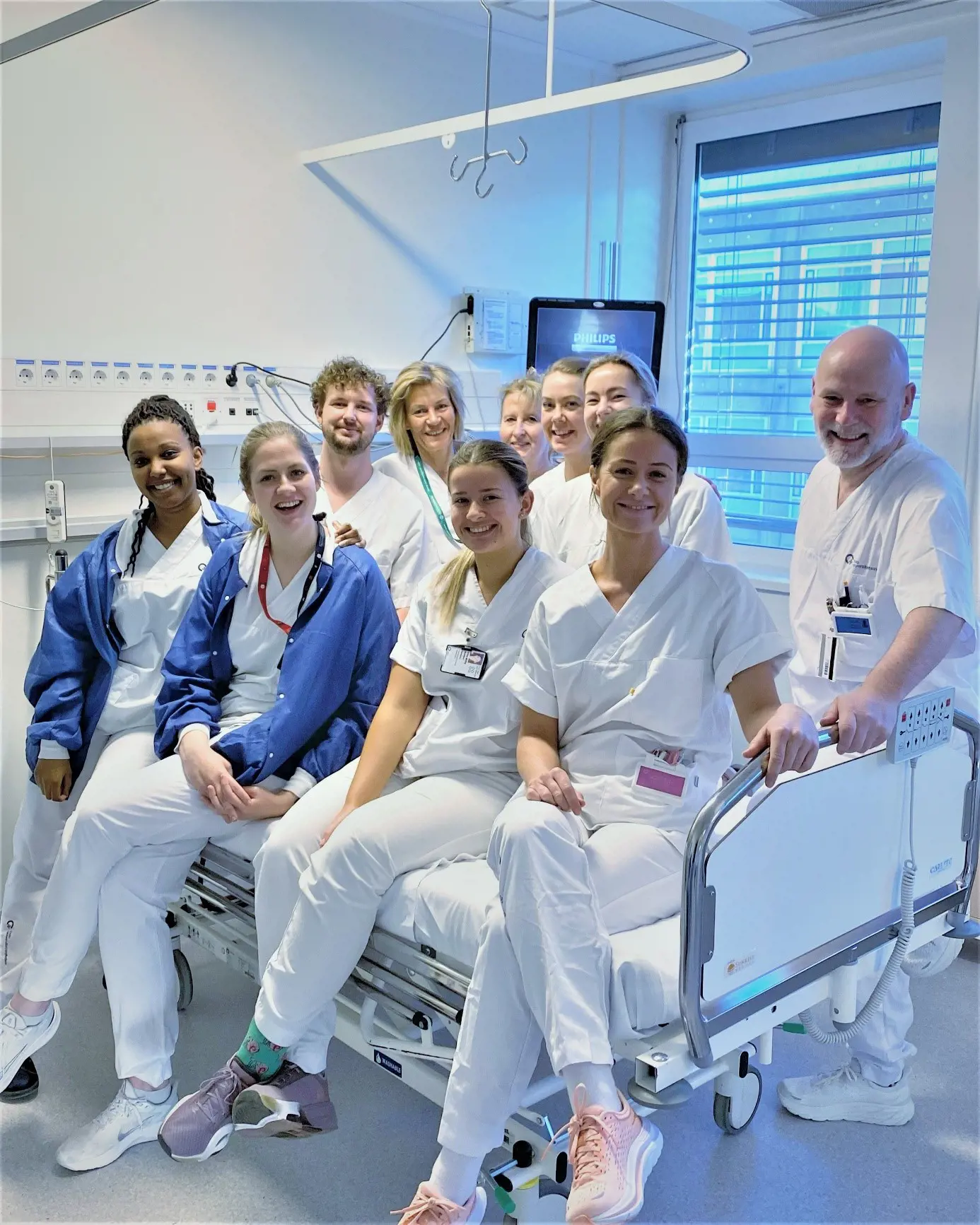 Bilde av sykepleiere ved avdelingen