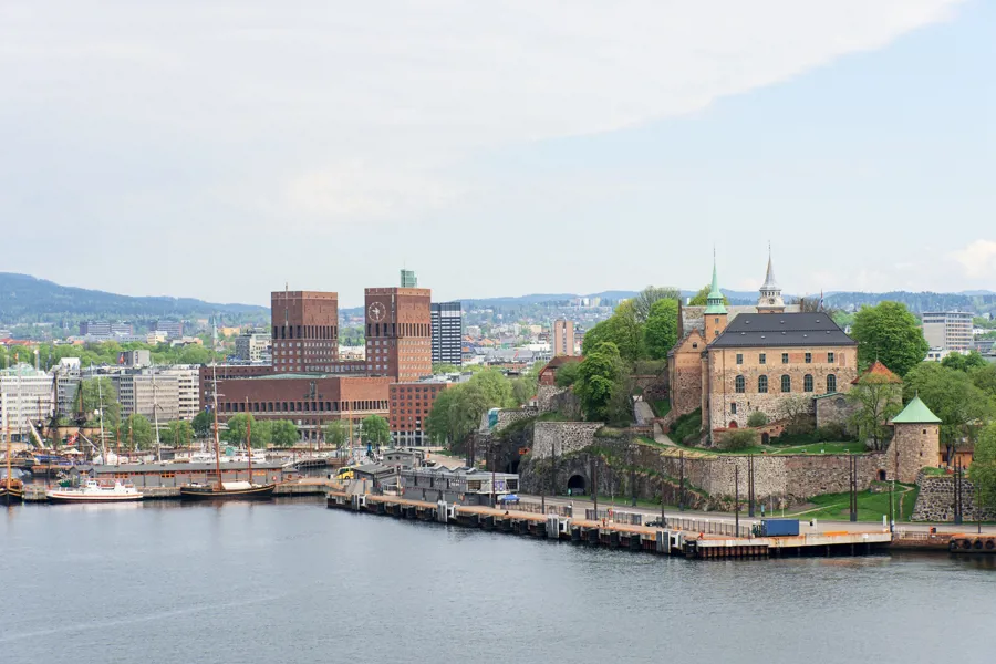 Utsikt over Oslo og Akershus Festning
