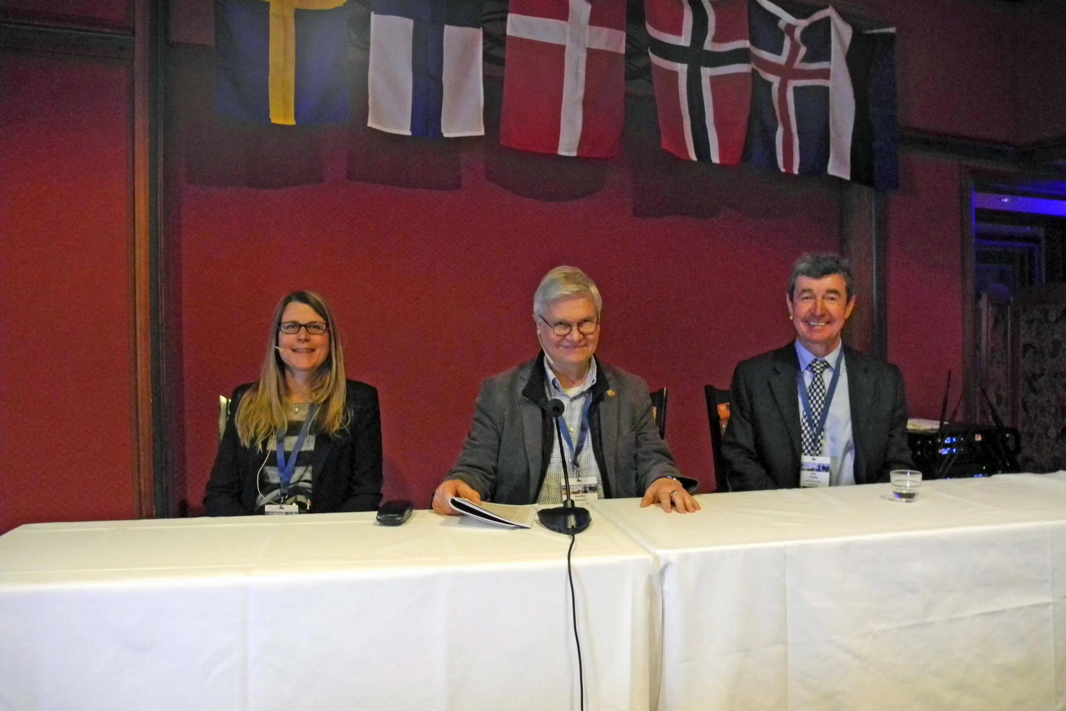 Stine Knudsen (Norge), Markku Partinen (Finland) og John O’Reilly (UK).