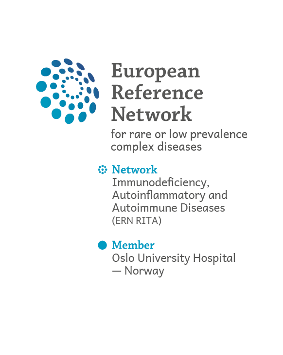 Logo ern rita, et internasjonalt nettverk for blant annet primære immunsviktdiagnoser 