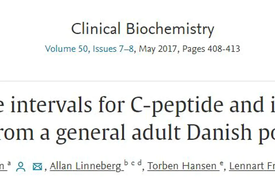 Reference intervals for C-peptide and insulin derived from a general adult Danish population