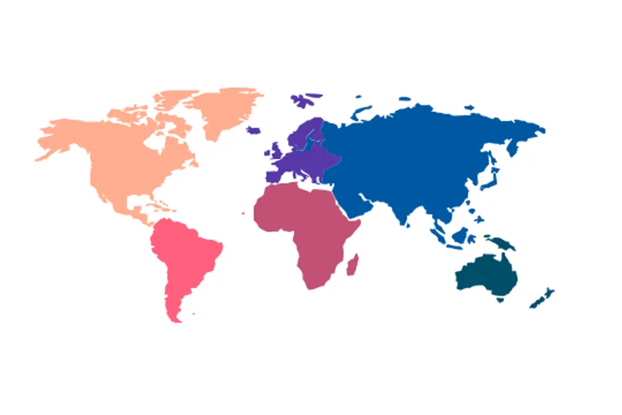 world continents, powerpoint by slidemodel.com