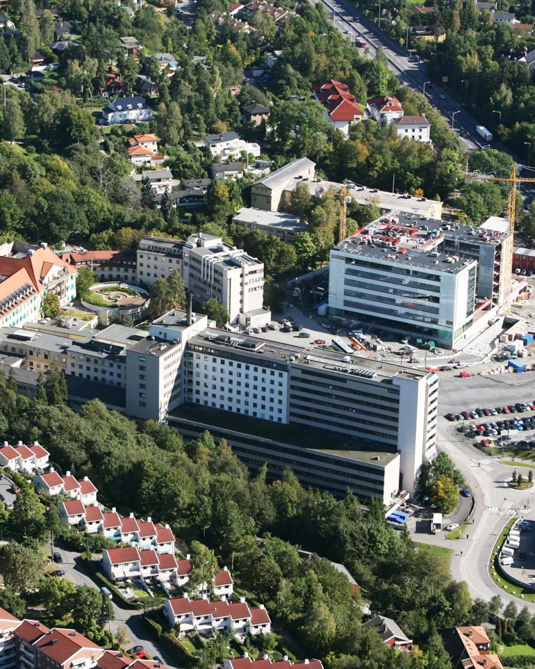 Luftfoto av Radiumhospitalet